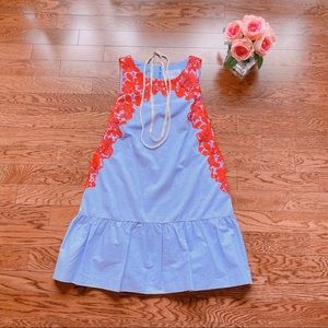 Nicole Miller Embroidered  Summer Shift Dress